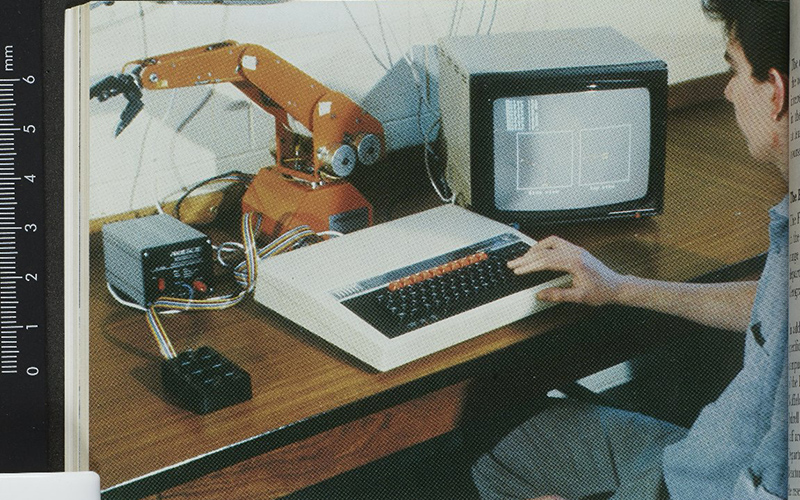 Student working on computer science project